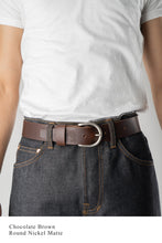 Load image into Gallery viewer, Solid Brass Leather Belt