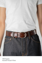 Load image into Gallery viewer, Solid Brass Leather Belt
