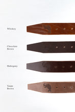 Load image into Gallery viewer, Solid Brass Leather Belt